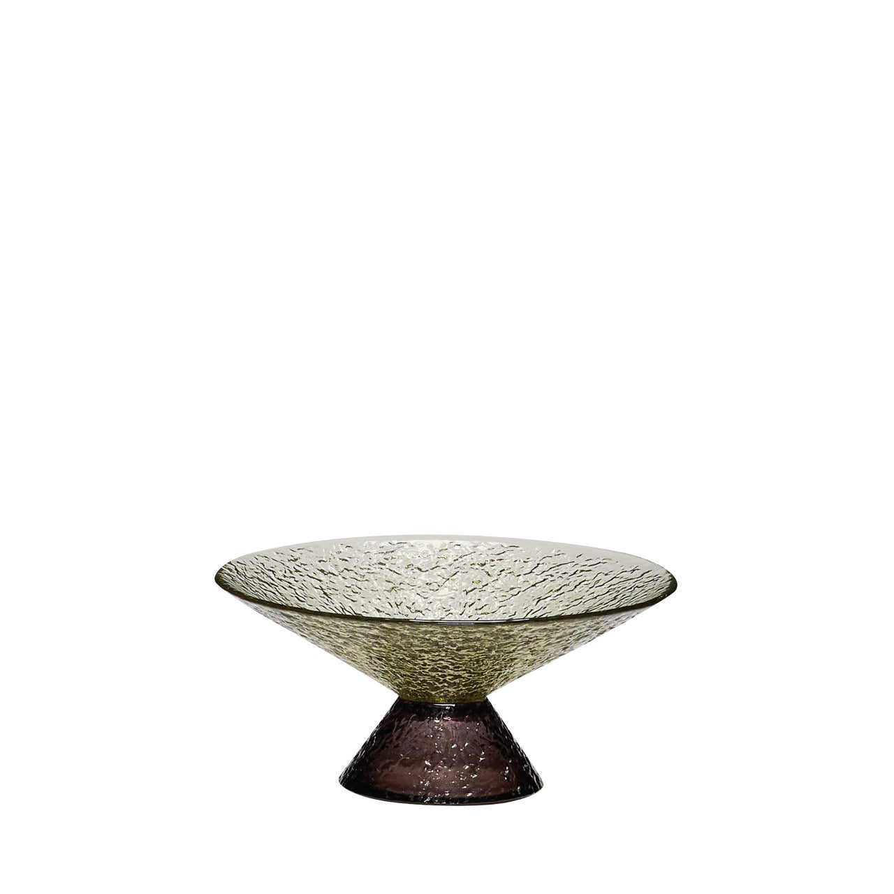 Bonbon Glasskål Medium Grøn/Brun