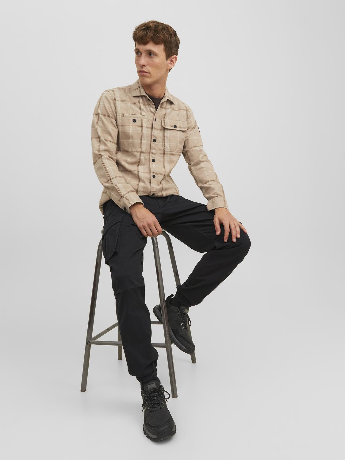 Cargo Pants - Jpstkane Noah Cuffed Cargo Noos -  - Hr Ravn
