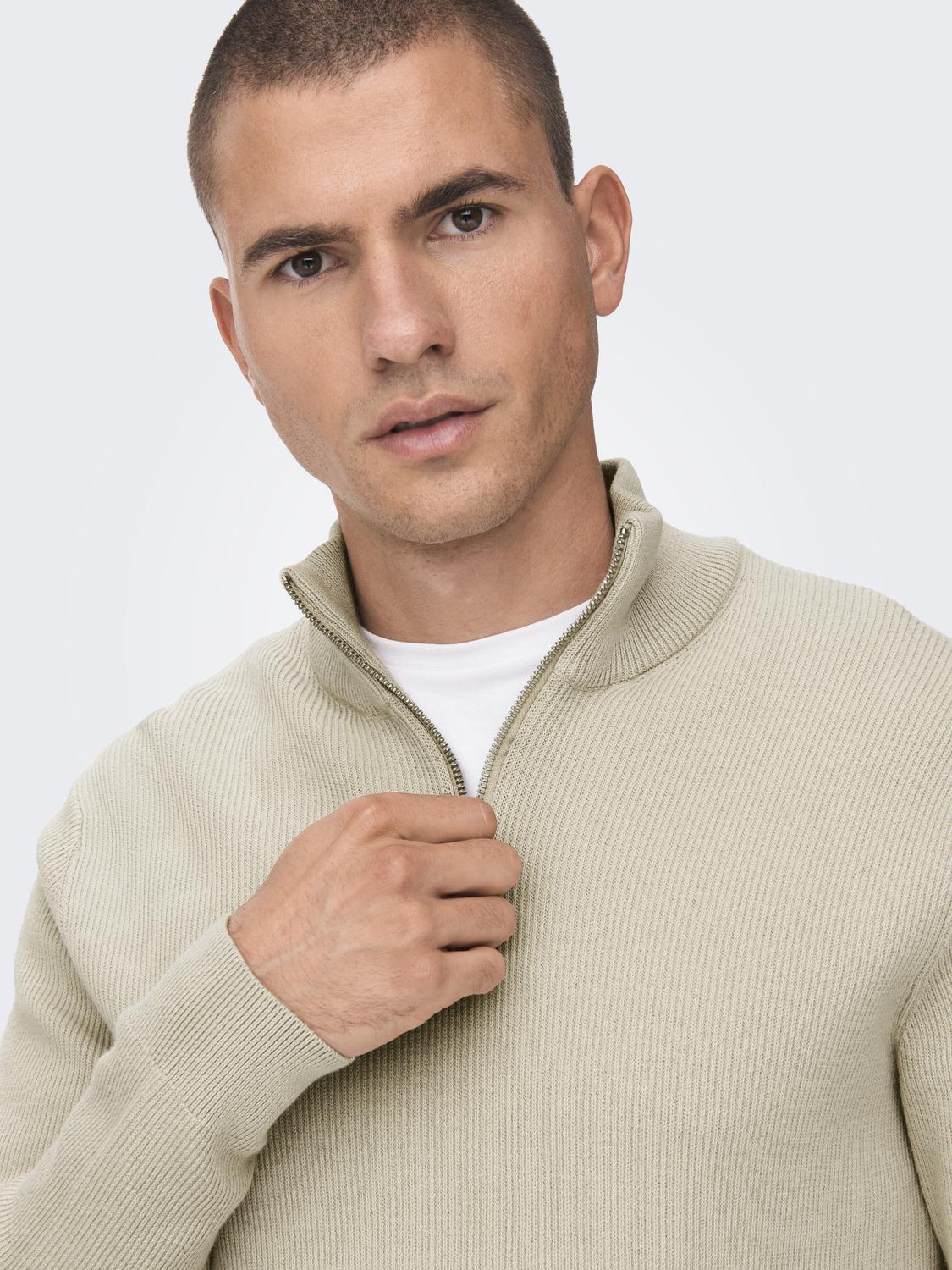 STRIK - Onsphil Reg 12 Struc Half Zip Knit Noos -  - Hr Ravn
