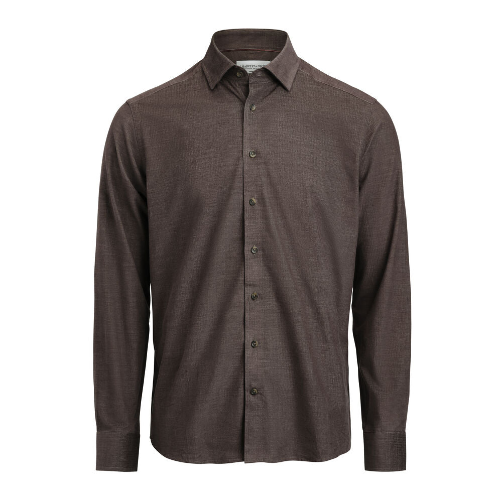 LANGE SKJORTER - Indigo Bow 134 Fløjls skjorte Tailored Fit herre -  - Hr Ravn