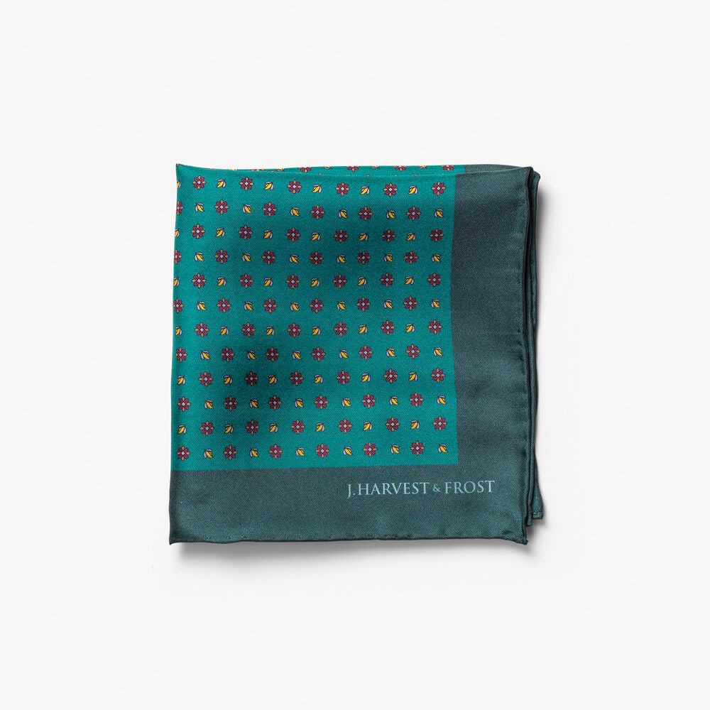 HANKIES - Lommetørklæde silke blomstret. -  - Hr Ravn