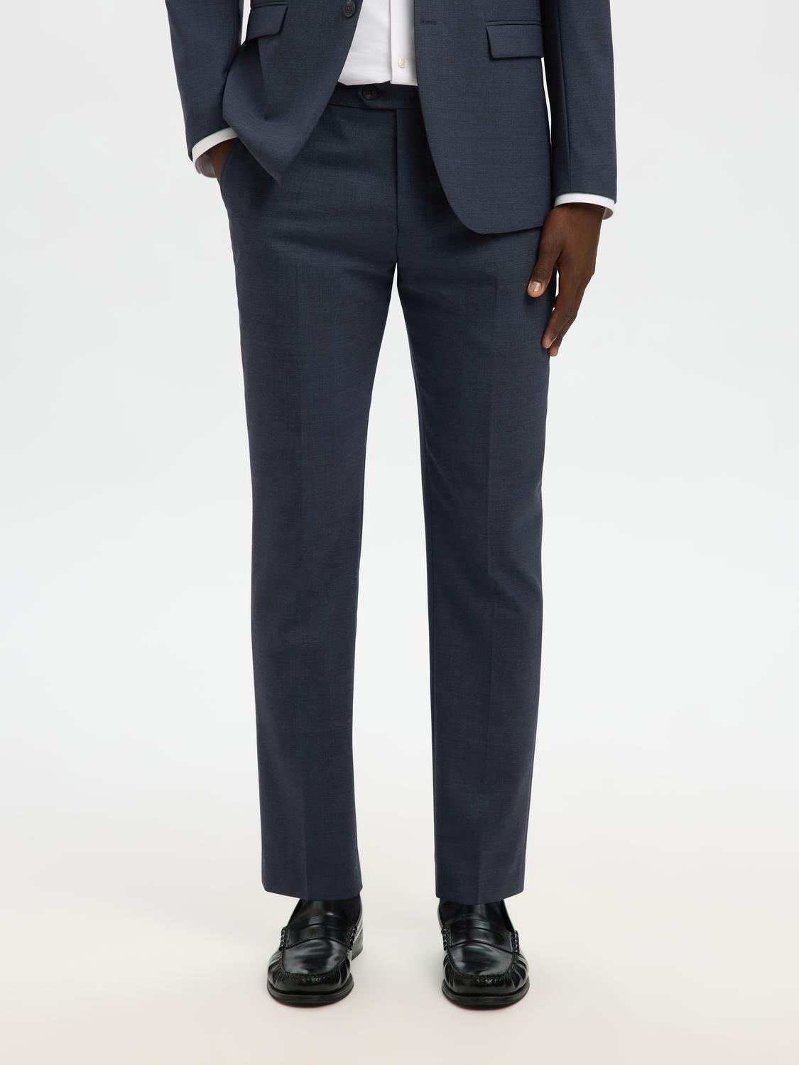 BUKSER - Slhslim-Theo Wool Blend Trs Flex Noos -  - Hr Ravn