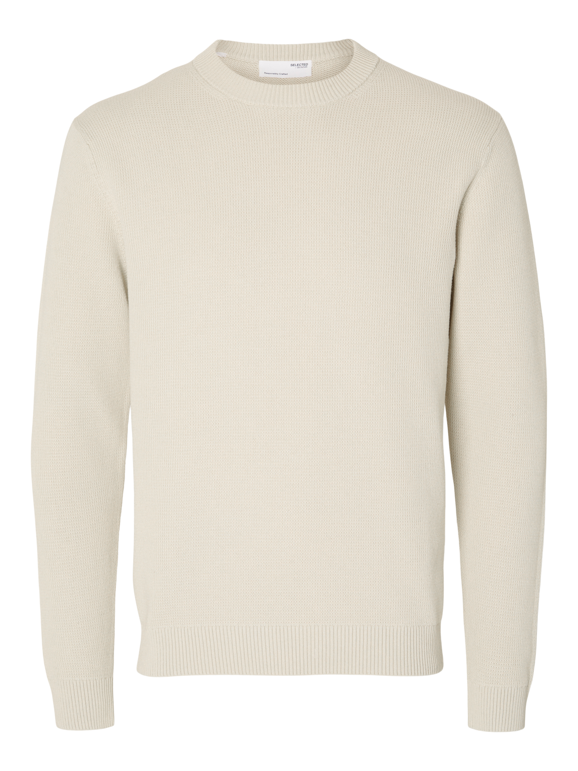 STRIK - Slhdane LS Knit Structure Crew Neck -  - Hr Ravn