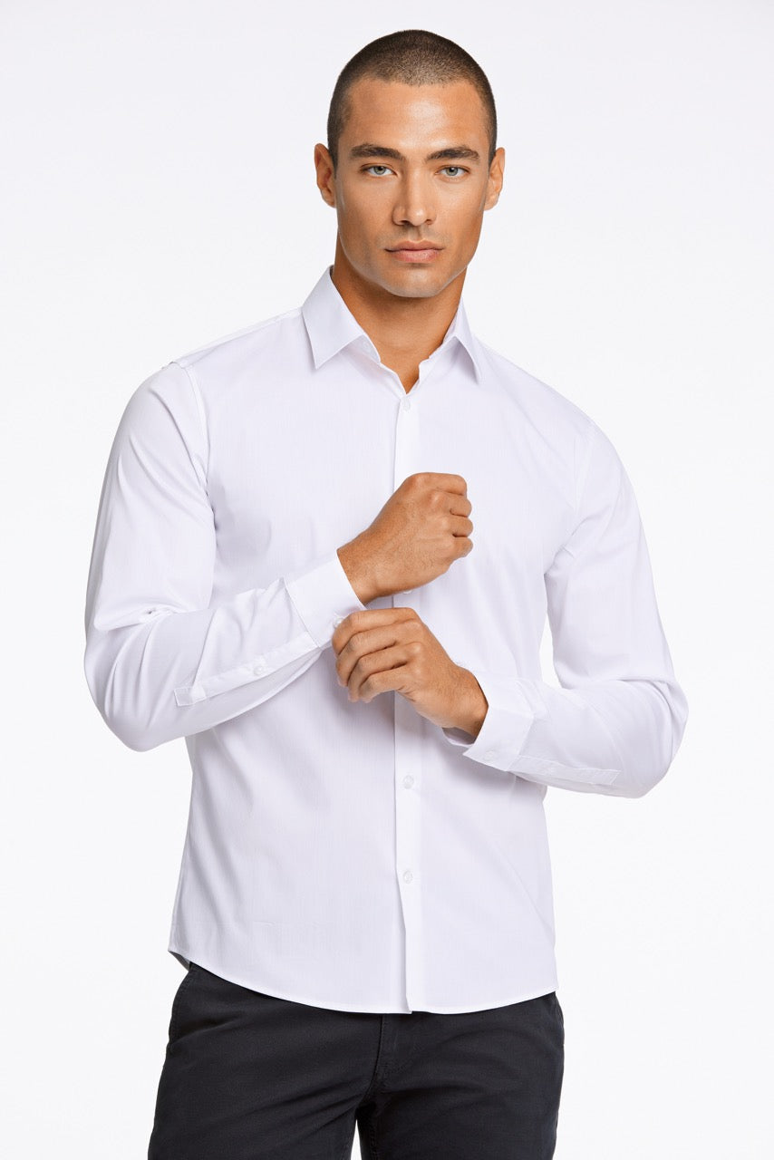 LANGE SKJORTER - Superflex poplin shirt L/S -  - Hr Ravn