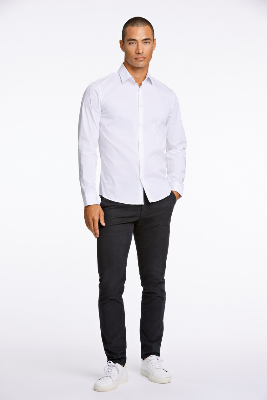 LANGE SKJORTER - Superflex poplin shirt L/S -  - Hr Ravn