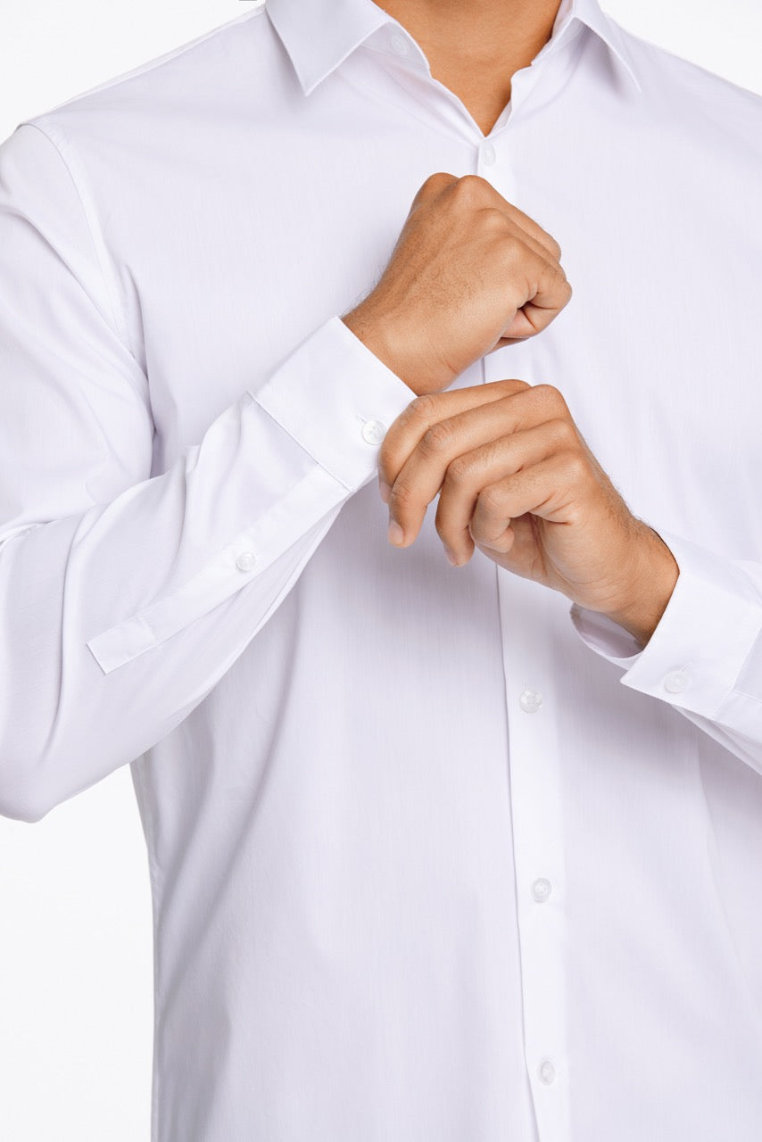 LANGE SKJORTER - Superflex poplin shirt L/S -  - Hr Ravn