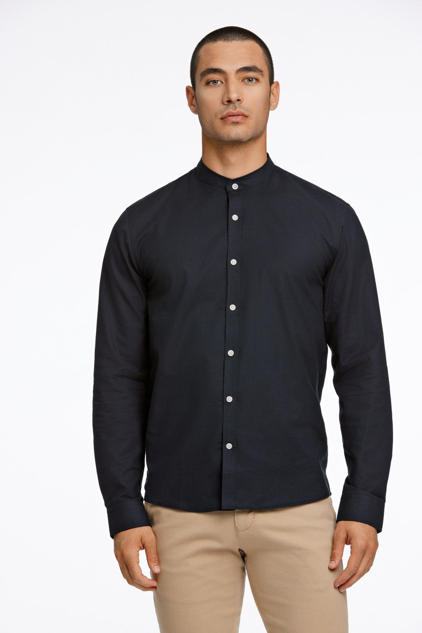 LANGE SKJORTER - Oxford mandarin superflex L/S -  - Hr Ravn