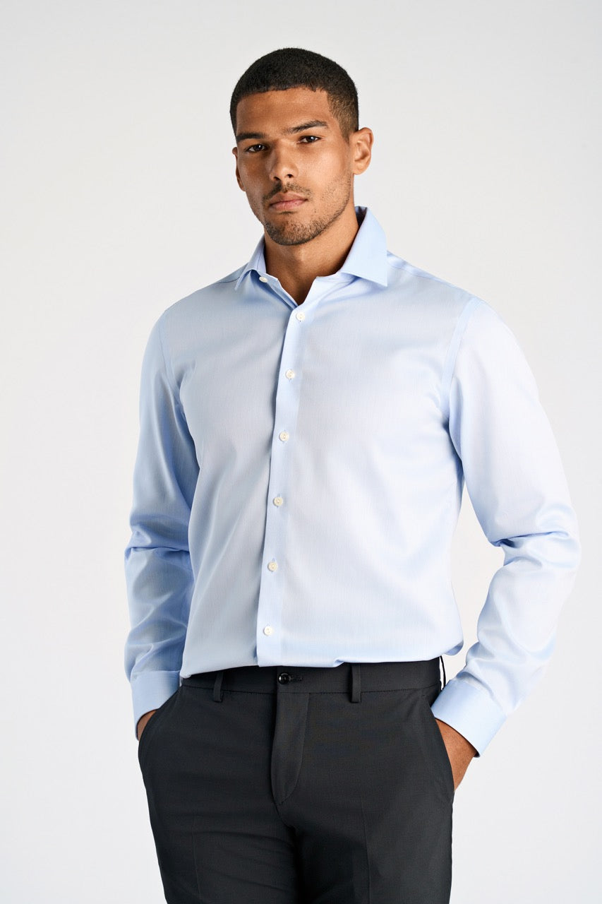 LANGE SKJORTER - Plain fine twill shirt, WF LS -  - Hr Ravn