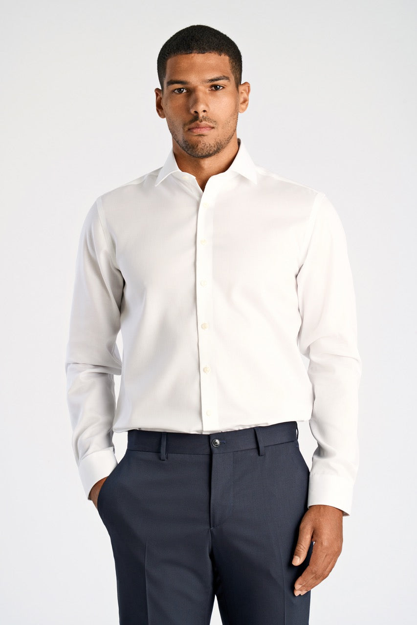 LANGE SKJORTER - Plain fine twill shirt, WF LS -  - Hr Ravn