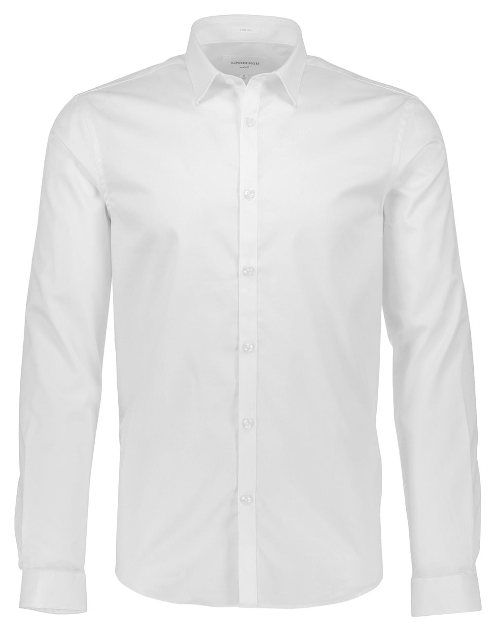 Plain twill stretch shirt L/S