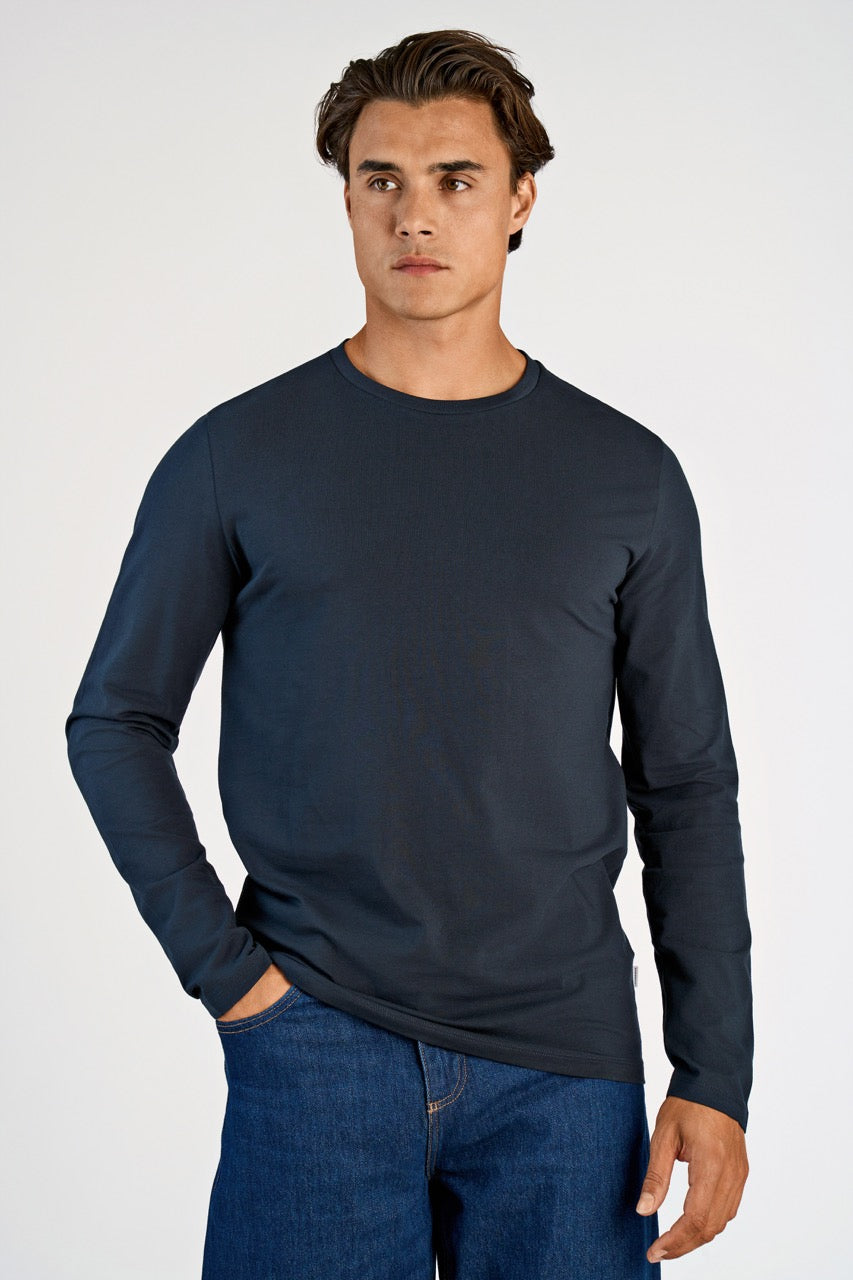 T-SHIRTS - Basic o-neck stretch tee L/S -  - Hr Ravn