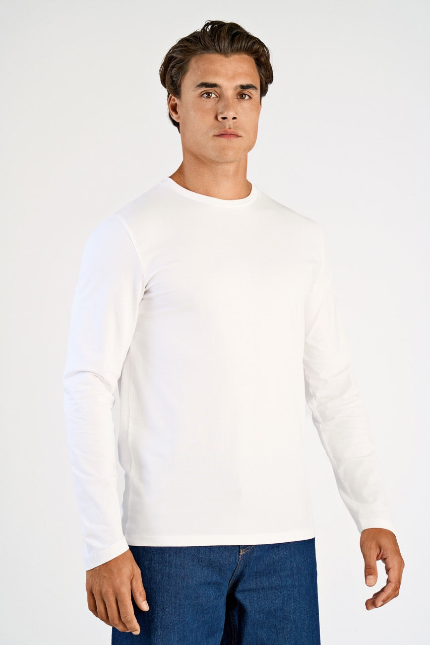 T-SHIRTS - Basic o-neck stretch tee L/S -  - Hr Ravn