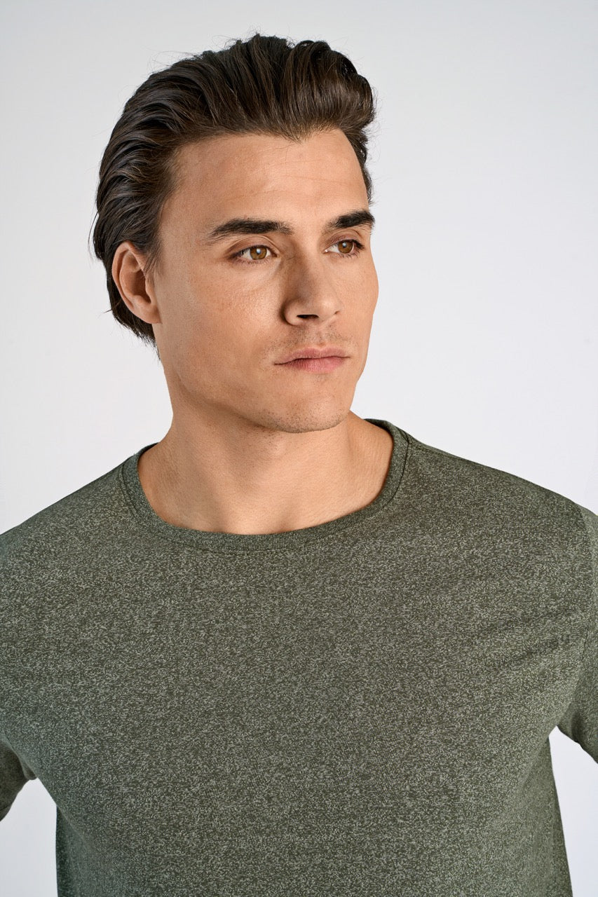 T-SHIRTS - Mouliné o-neck tee S/S -  - Hr Ravn