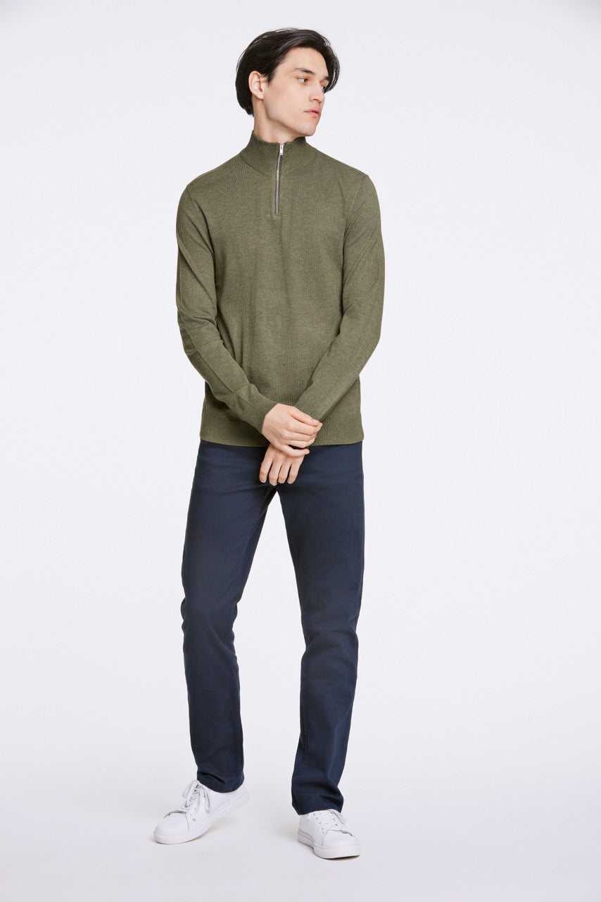 STRIK - Ecovero half zip L/S knit -  - Hr Ravn