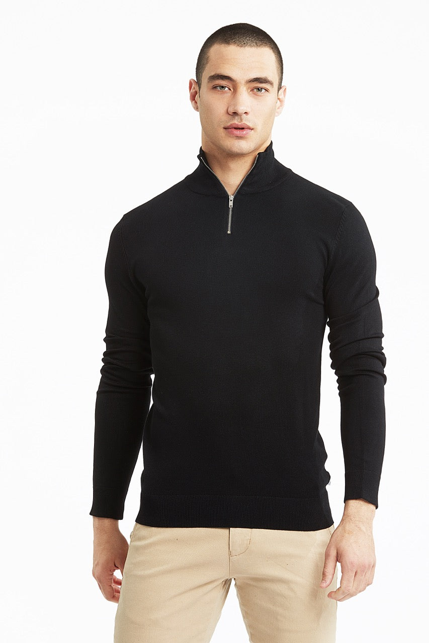 STRIK - Ecovero half zip L/S knit -  - Hr Ravn