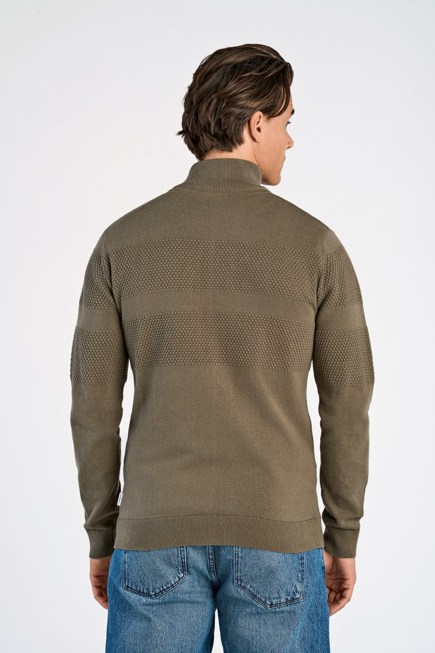 STRIK - Zip through purl cardigan -  - Hr Ravn