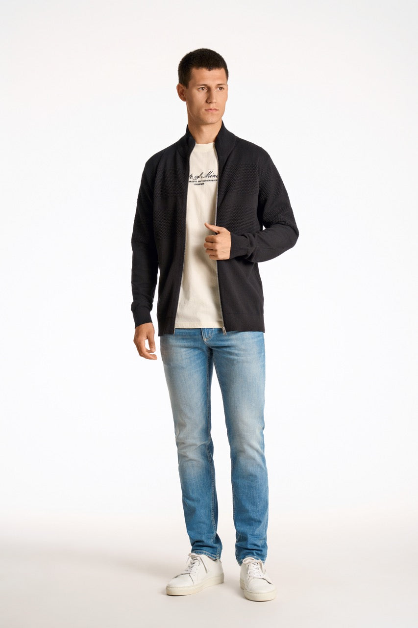 STRIK - Zip through purl cardigan -  - Hr Ravn