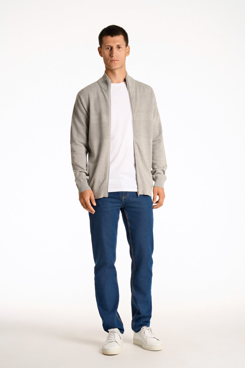 STRIK - Zip through purl cardigan -  - Hr Ravn