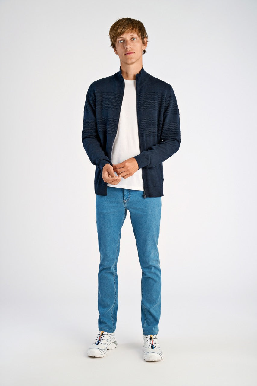 STRIK - Zip through purl cardigan -  - Hr Ravn