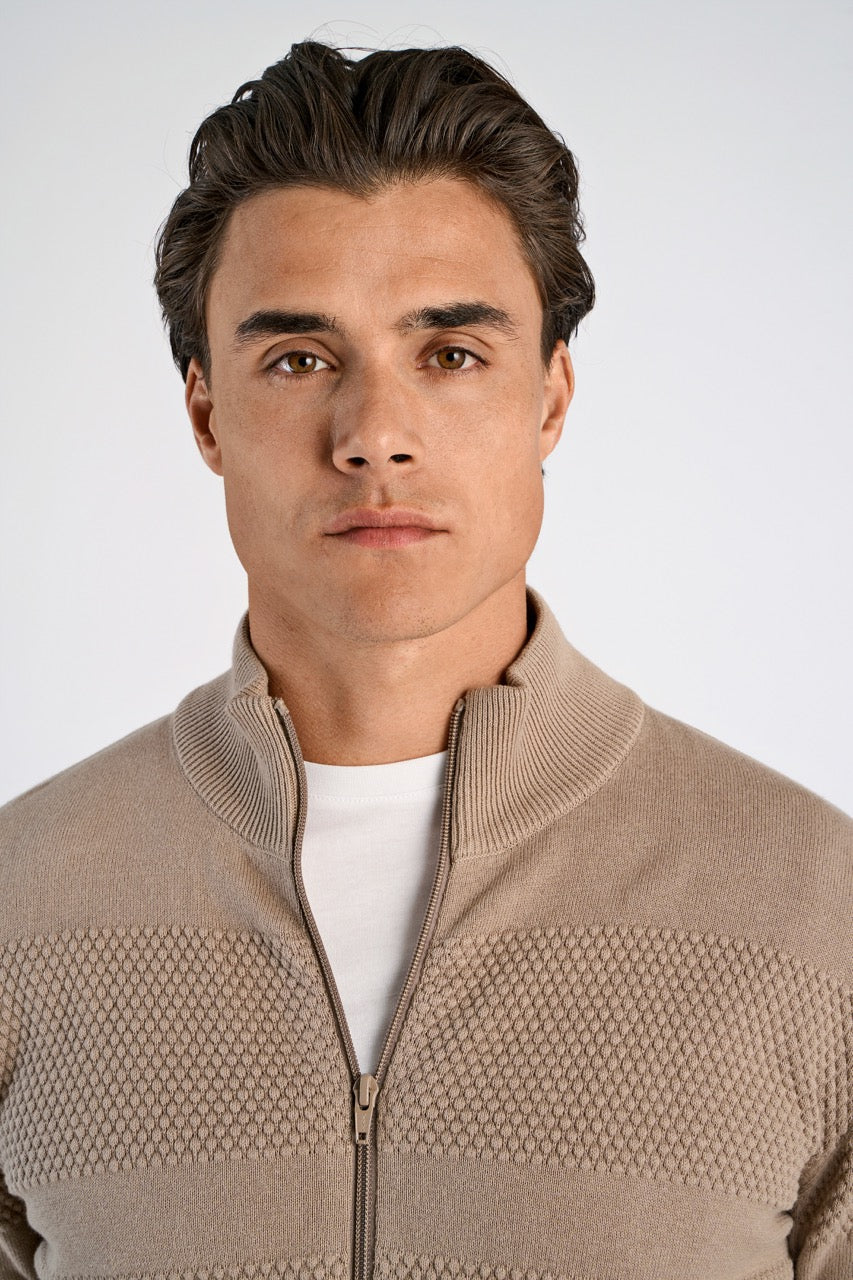 STRIK - Zip through purl cardigan -  - Hr Ravn