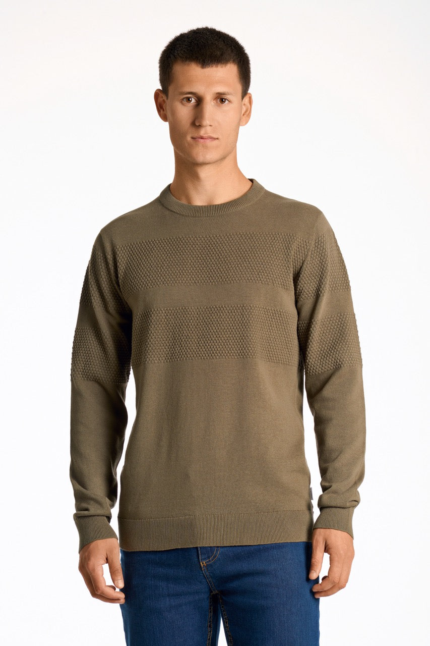 STRIK - Purl knit o-neck jumper -  - Hr Ravn
