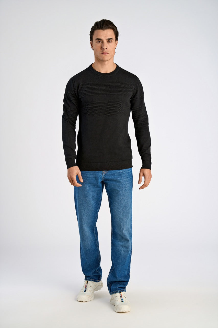 STRIK - Purl knit o-neck jumper -  - Hr Ravn