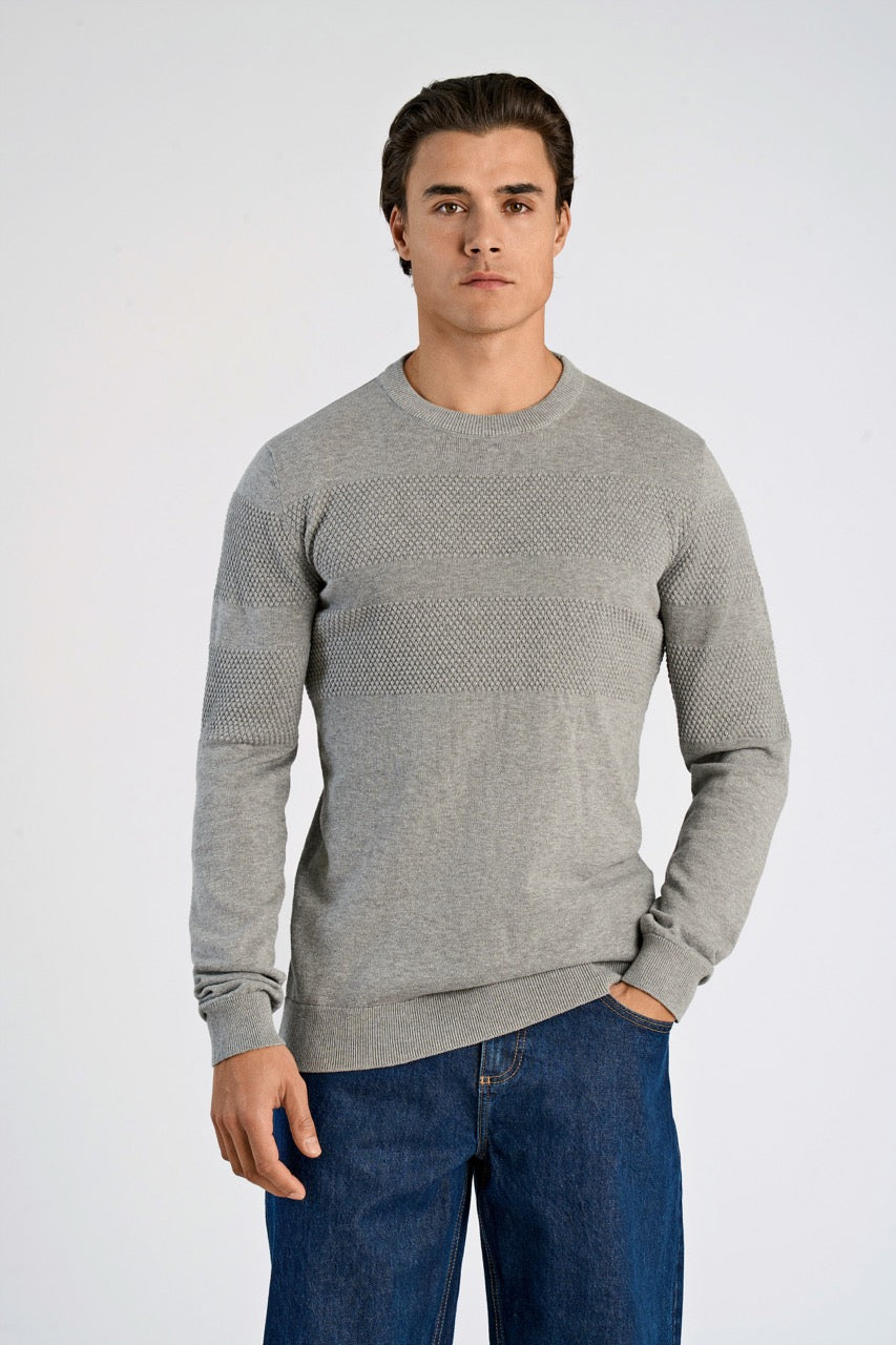 STRIK - Purl knit o-neck jumper -  - Hr Ravn
