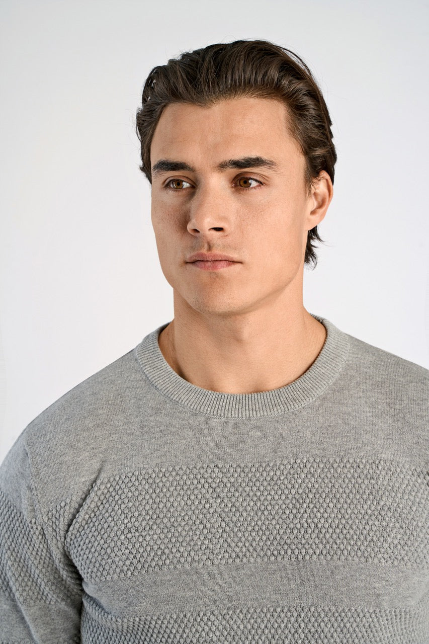 STRIK - Purl knit o-neck jumper -  - Hr Ravn