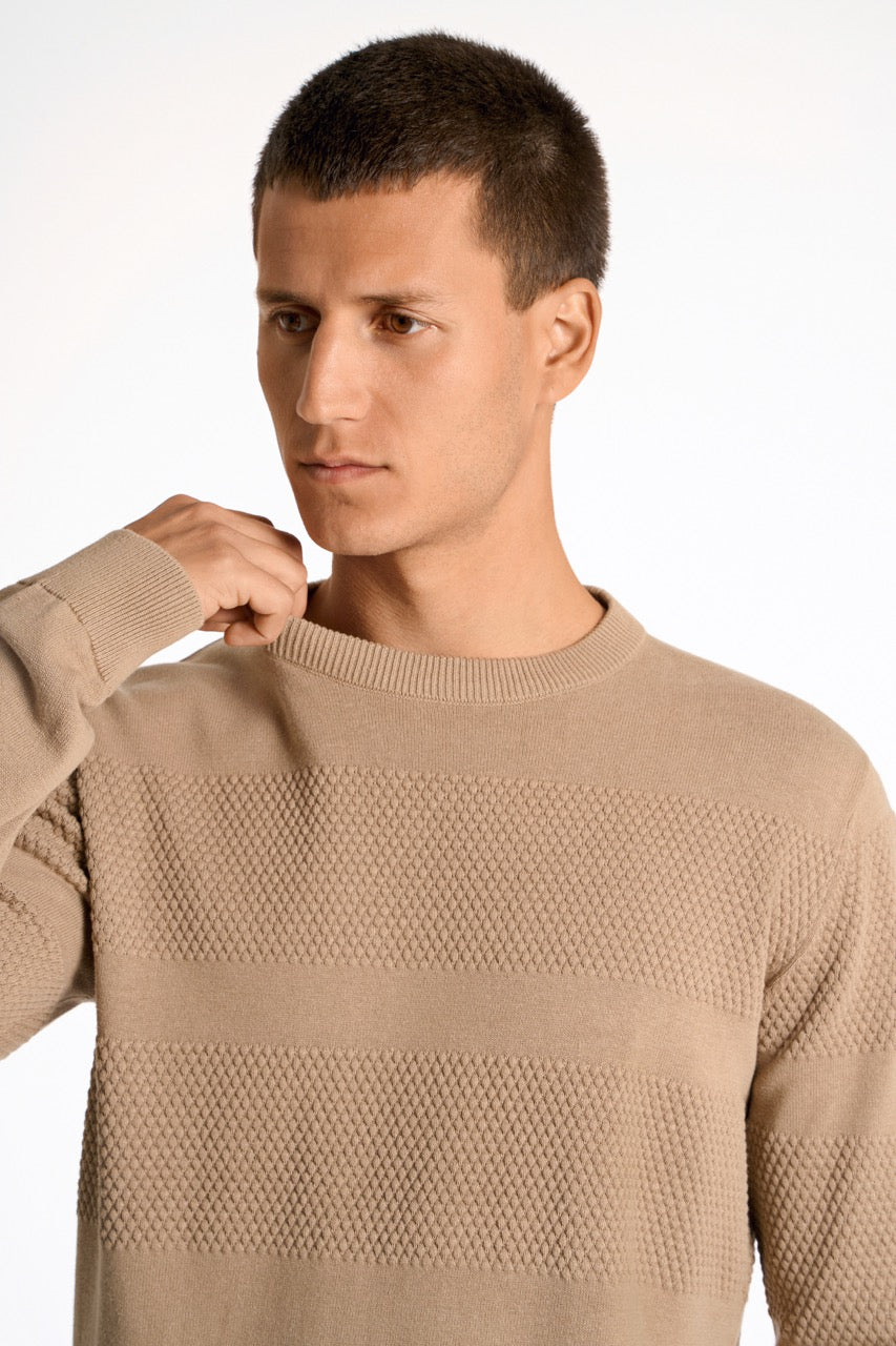 STRIK - Purl knit o-neck jumper -  - Hr Ravn