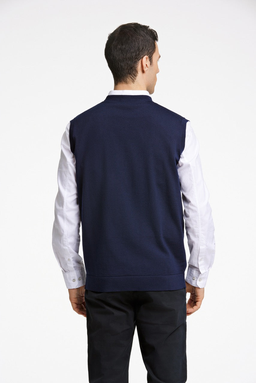 STRIK - 100 % merino v-neck slipover -  - Hr Ravn