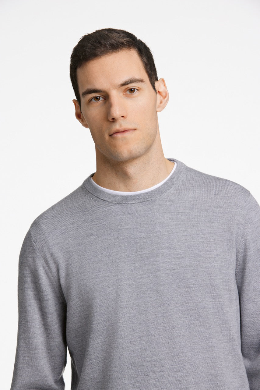 STRIK - 100 % merino crew neck knit -  - Hr Ravn