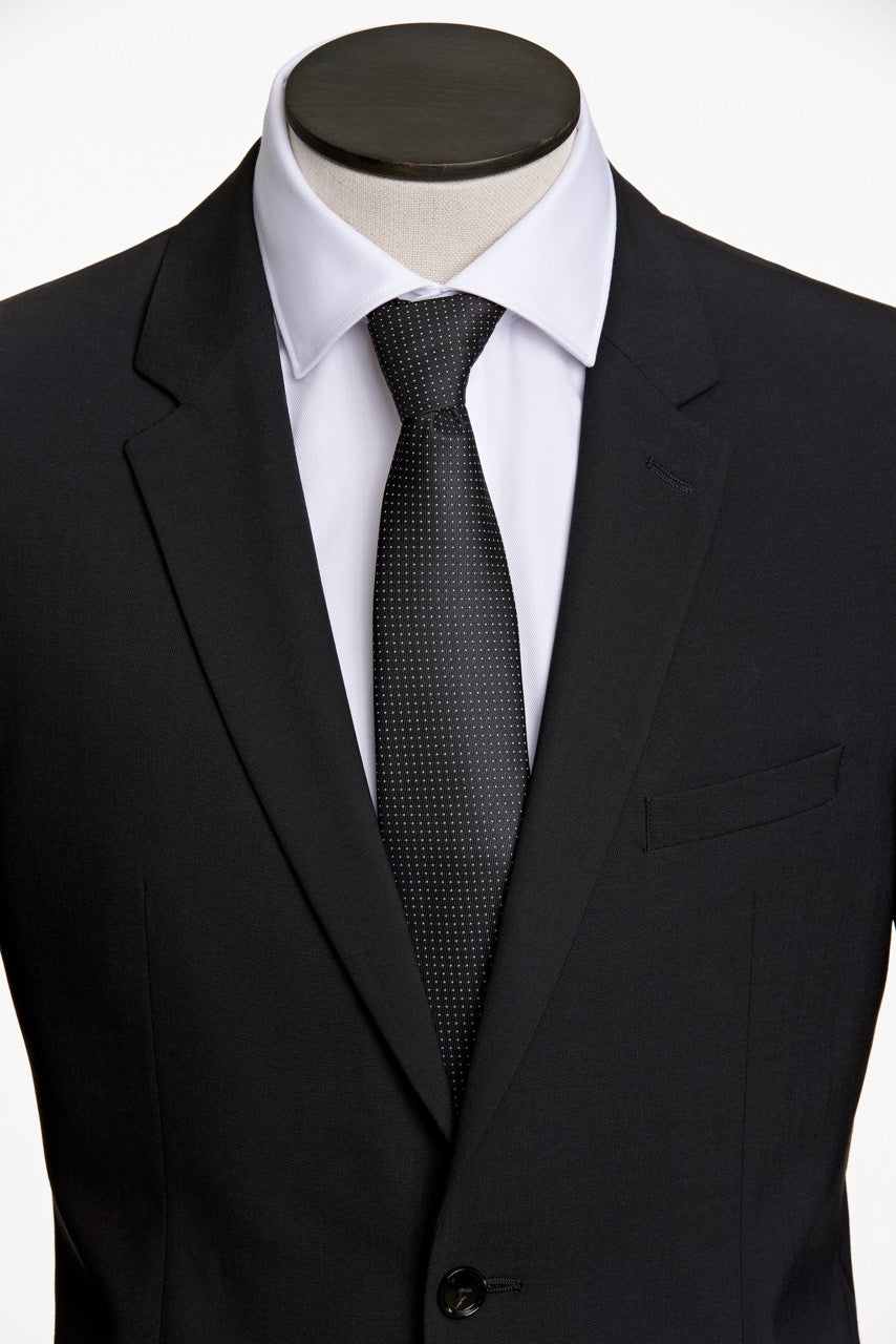 Polyester tie with dots 7 cm