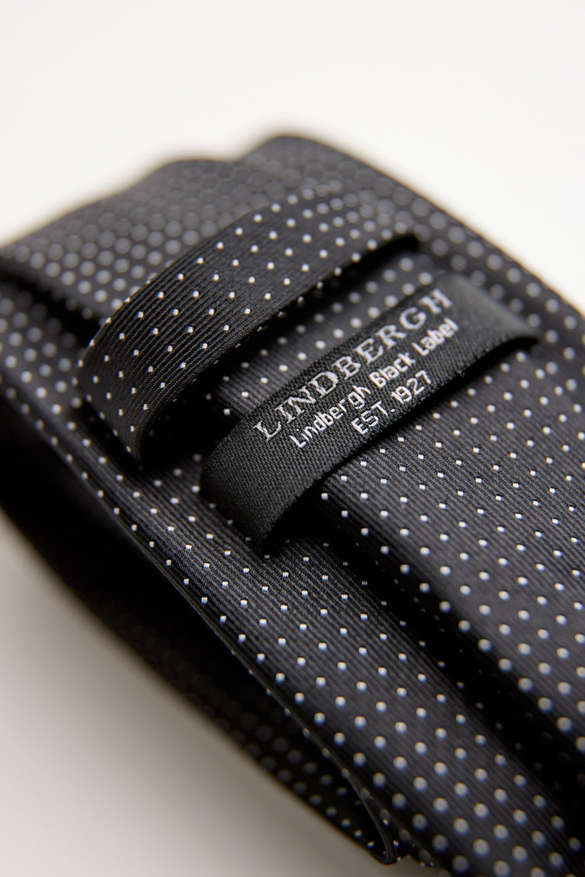 SLIPS - Polyester tie with dots 7 cm -  - Hr Ravn