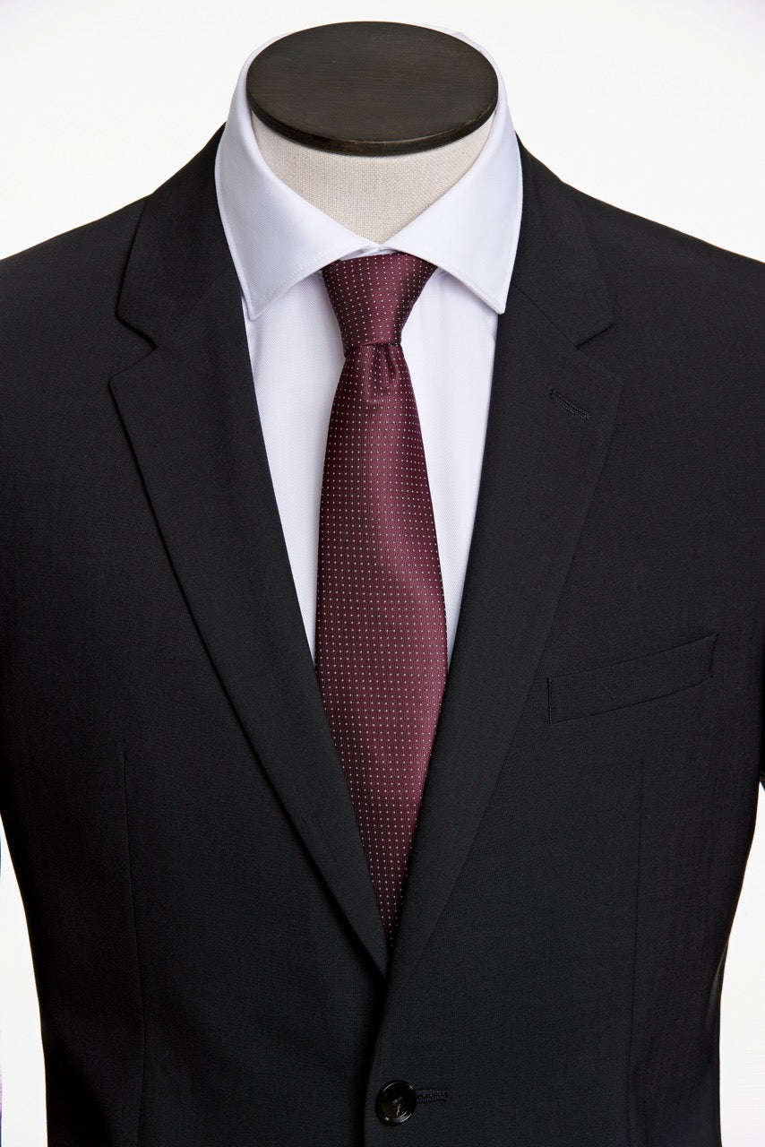 SLIPS - Polyester tie with dots 7 cm -  - Hr Ravn