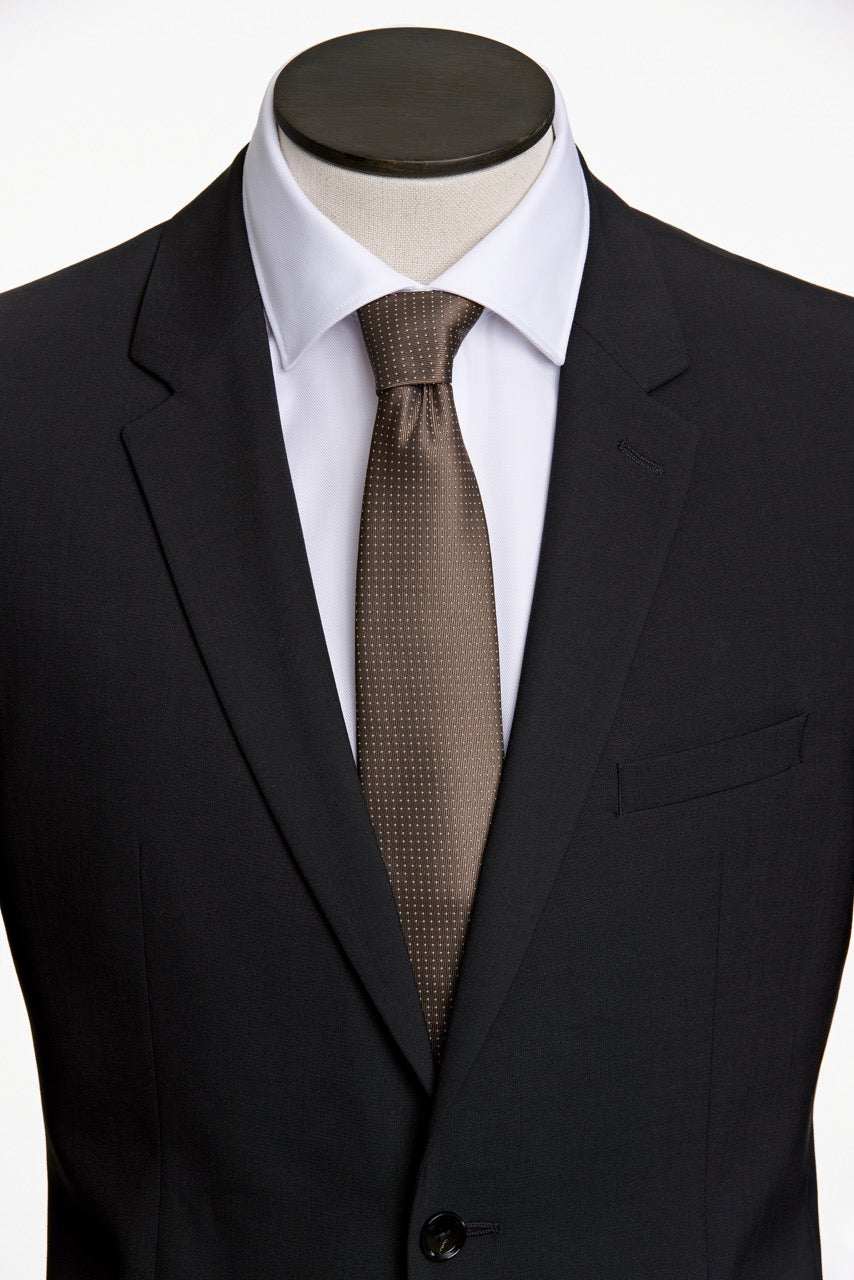SLIPS - Polyester tie with dots 7 cm -  - Hr Ravn