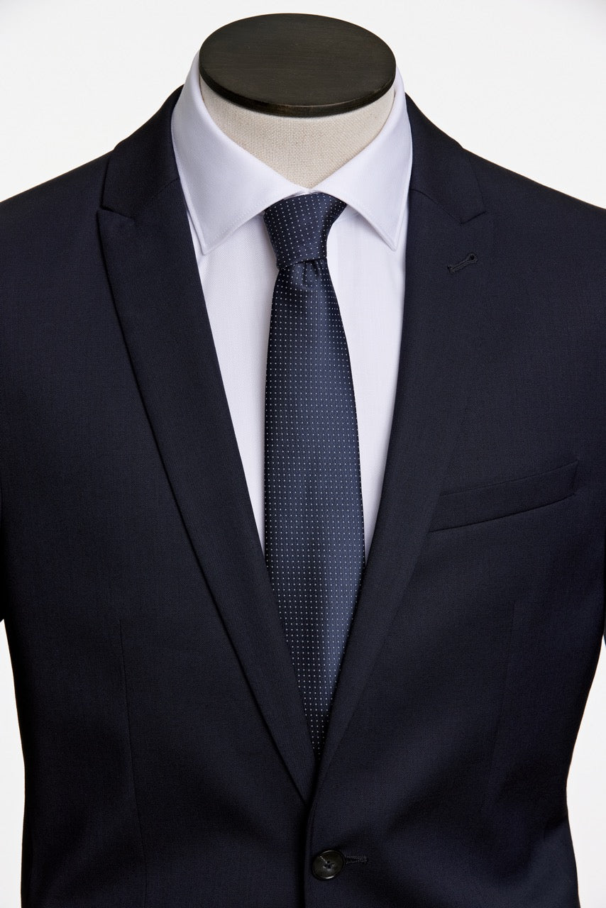 SLIPS - Polyester tie with dots 7 cm -  - Hr Ravn