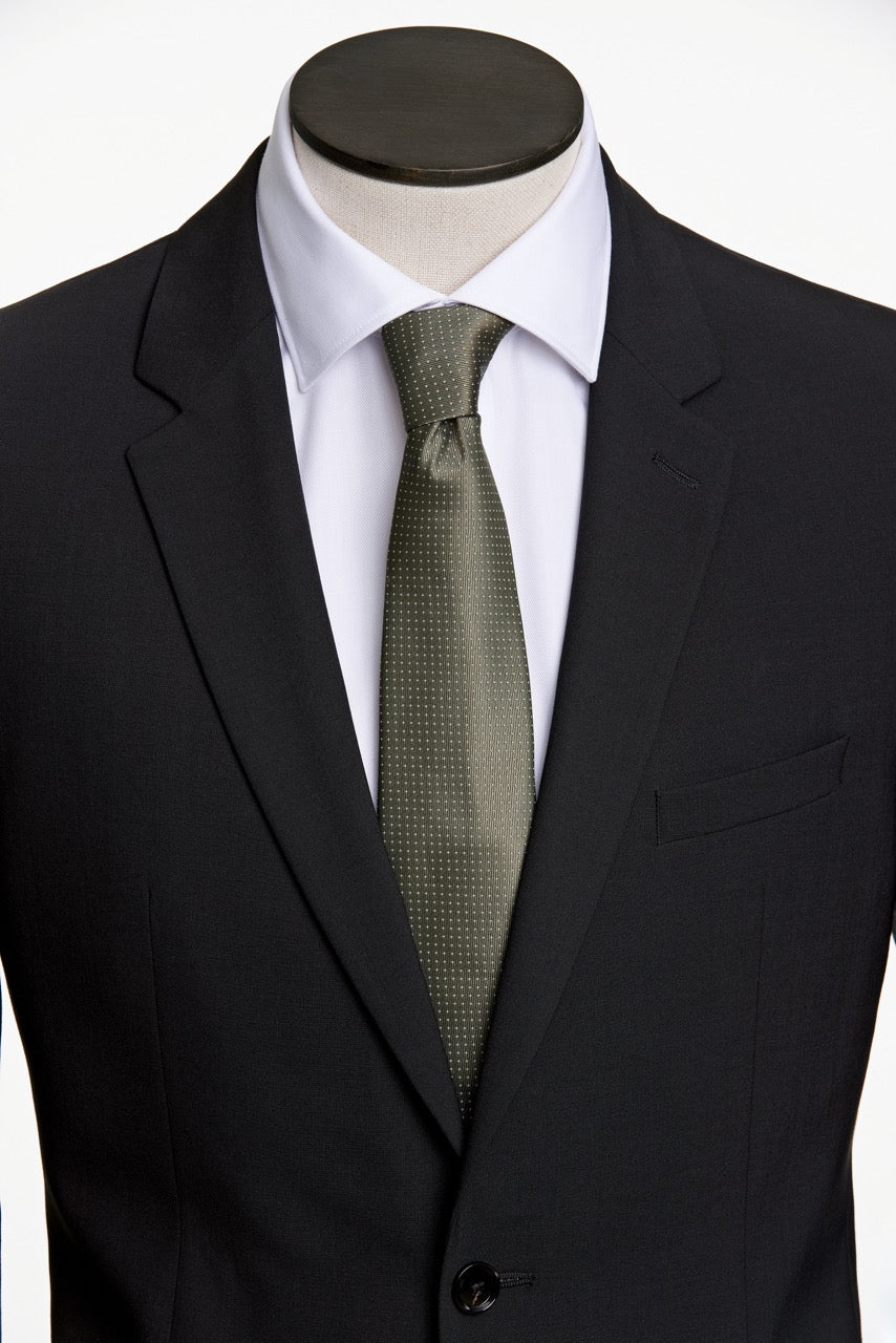 SLIPS - Polyester tie with dots 7 cm -  - Hr Ravn