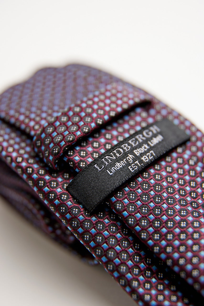 SLIPS - Polyester tie w. pattern 7 cm -  - Hr Ravn