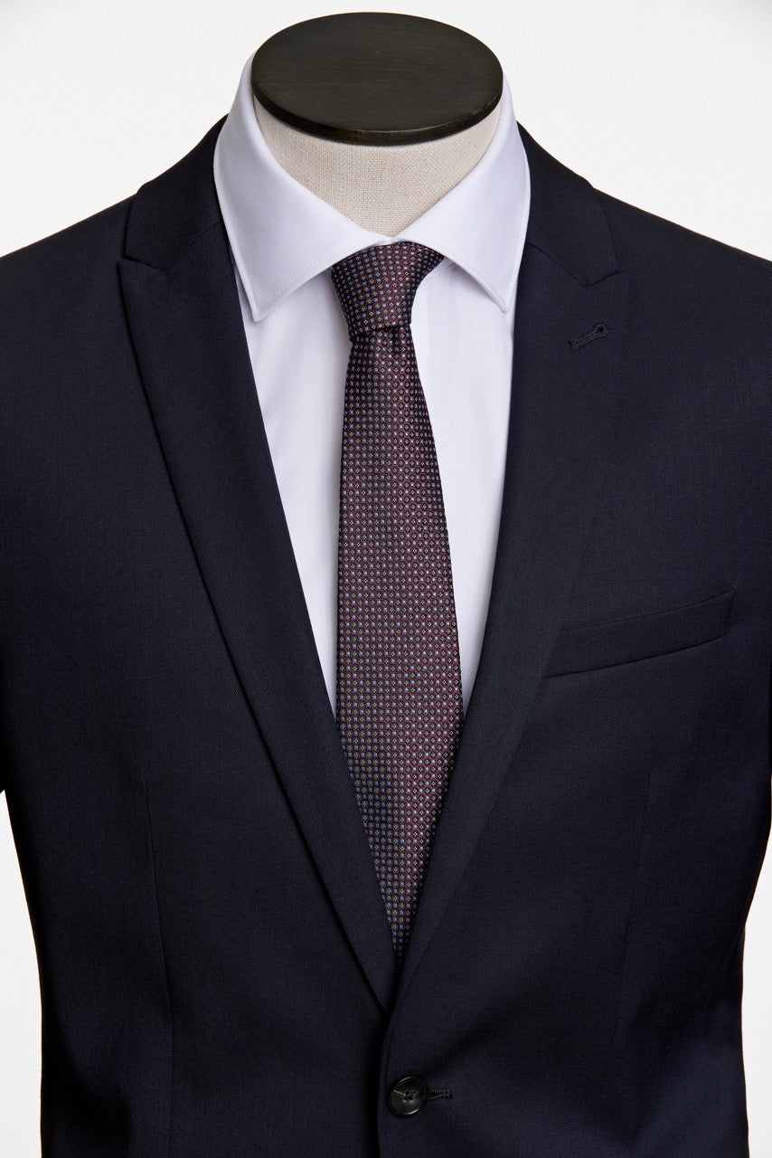 Polyester tie w. pattern 7 cm
