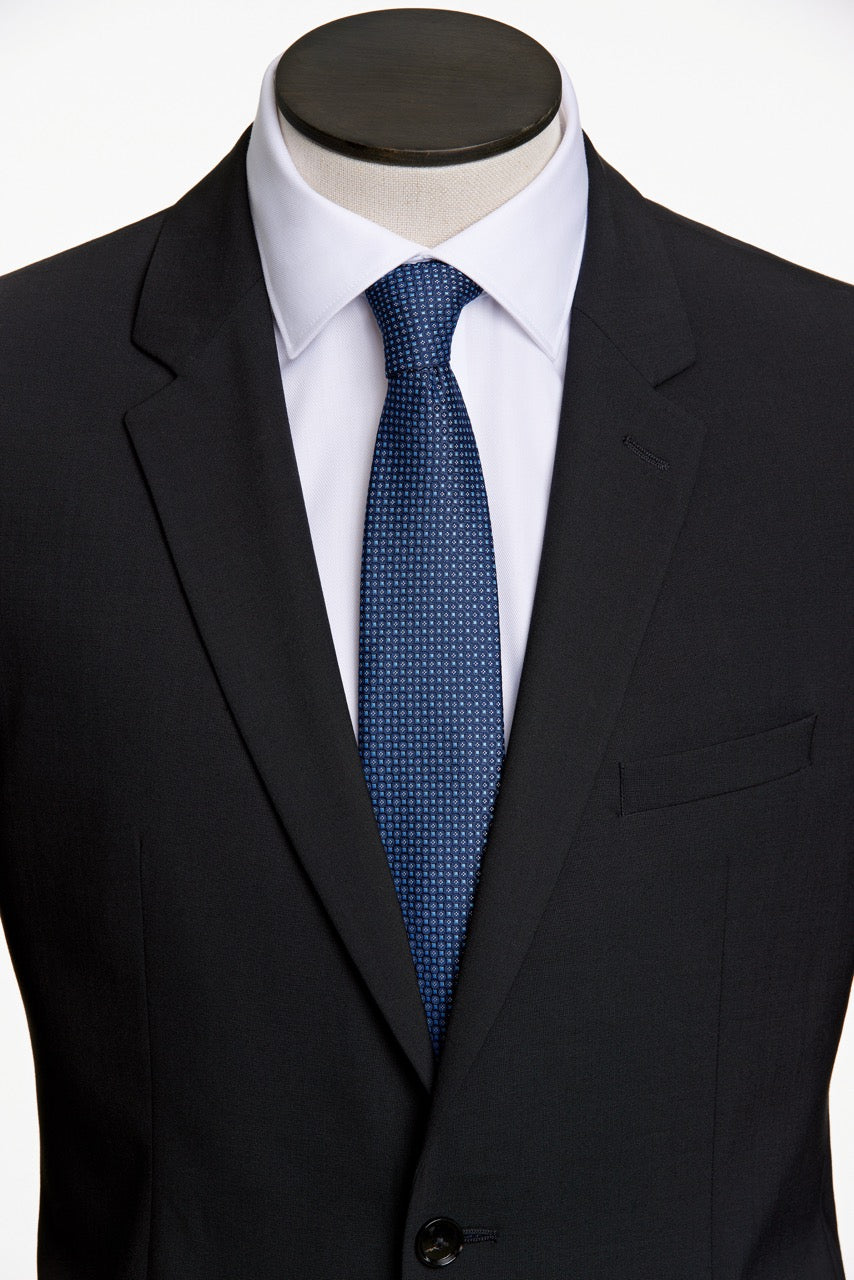 SLIPS - Polyester tie w. pattern 7 cm -  - Hr Ravn