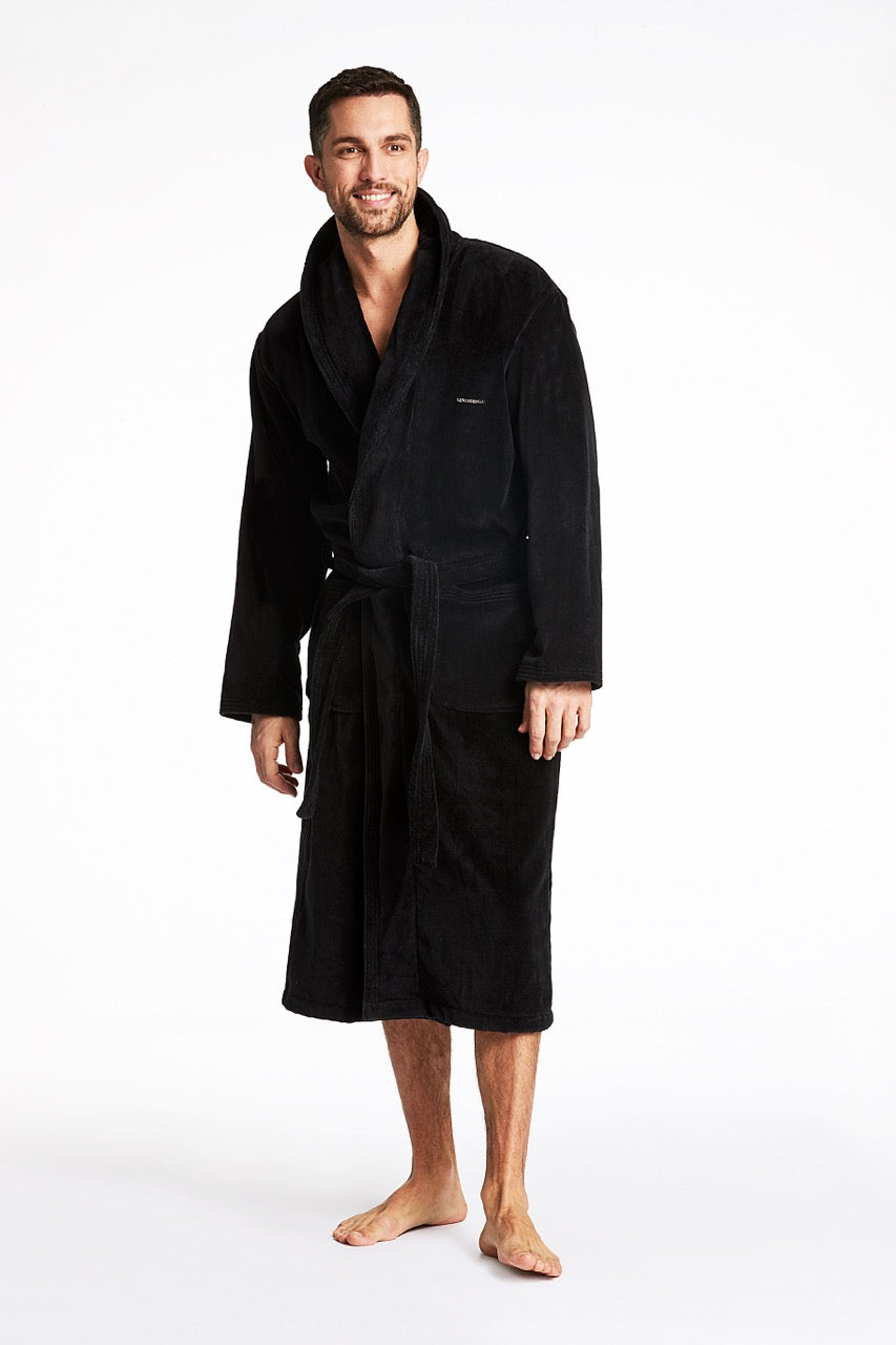 BADEKÅBE - Cotton velour bathrobe -  - Hr Ravn