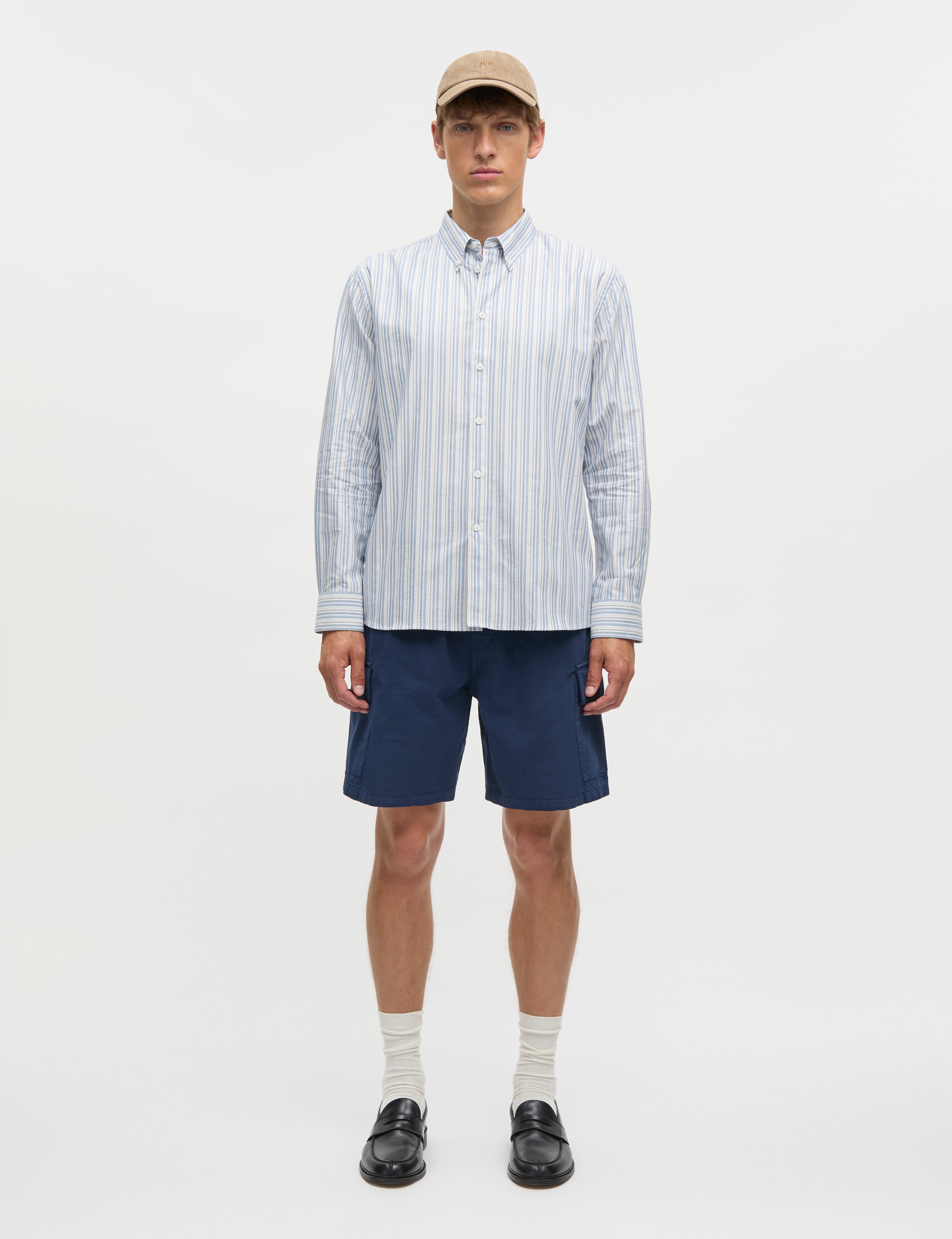 LANGÆRMEDE SKJORTER - Cotton Oxford Sune Stripe Shirt -  - Hr Ravn