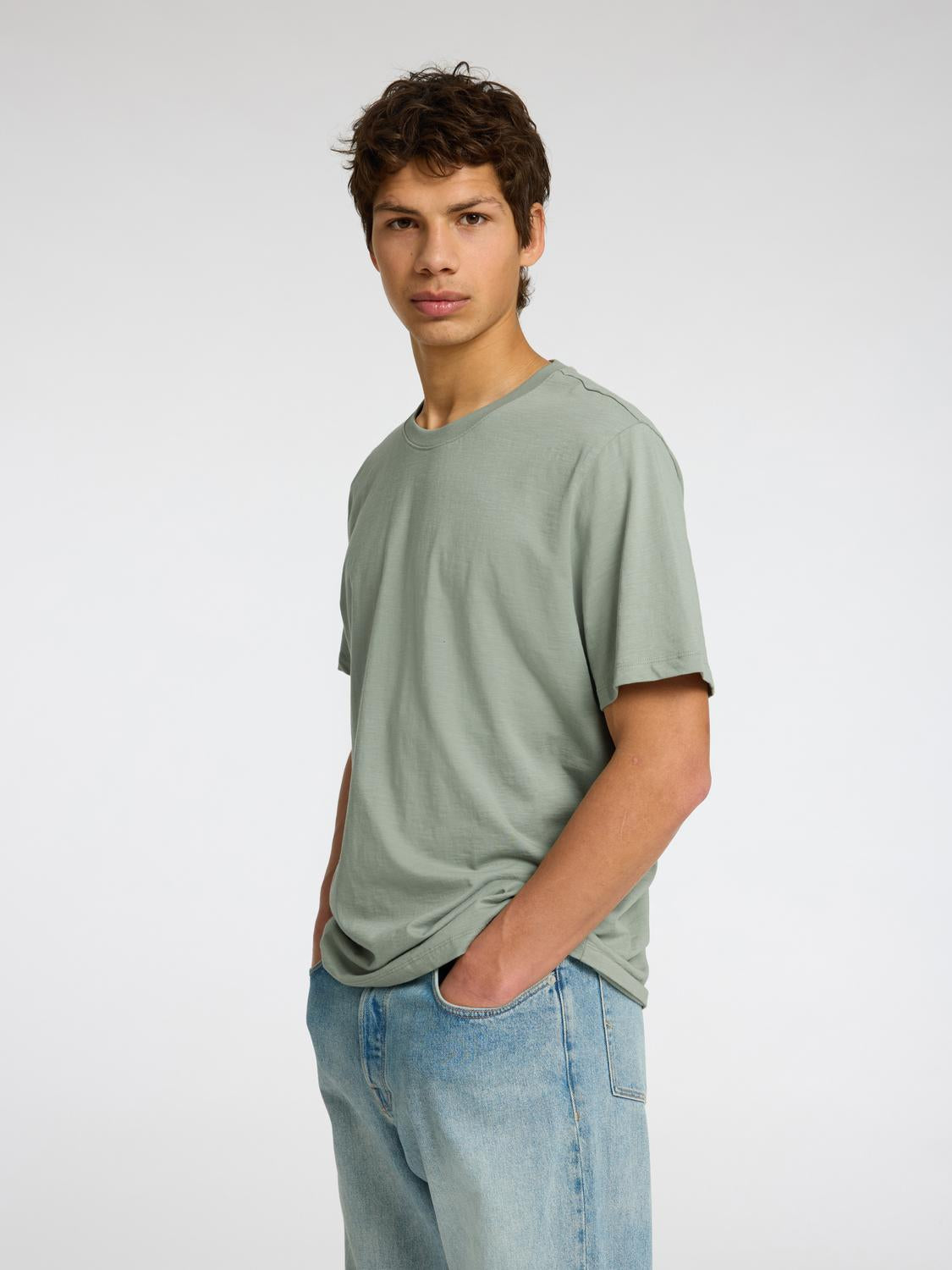 T-SHIRTS - Slhaspen Slub Ss O-Neck Tee Noos -  - Hr Ravn