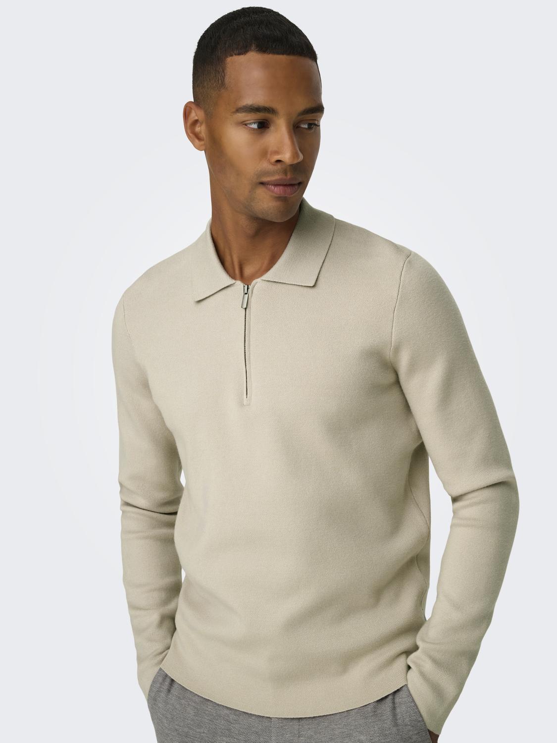 STRIK - Onscooper Reg Ls 12 Half Zip Polo Noos -  - Hr Ravn