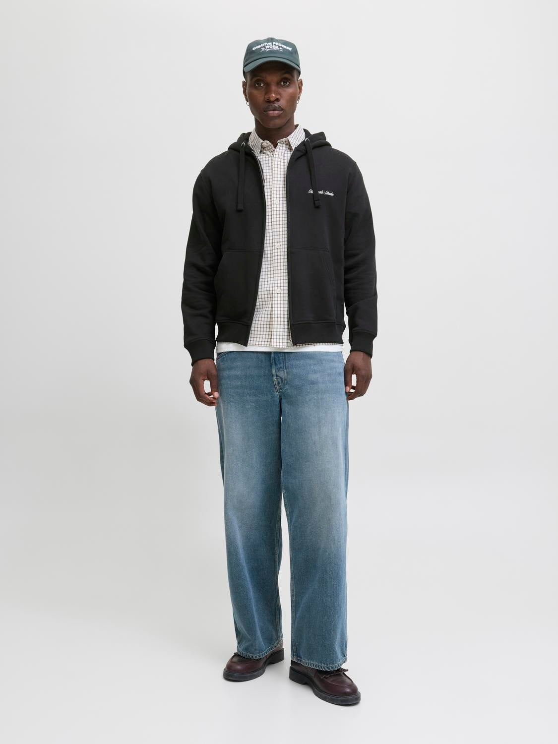 Sweatshirts - Jornorrebro Emb Sweat Zip Hood Noos -  - Hr Ravn