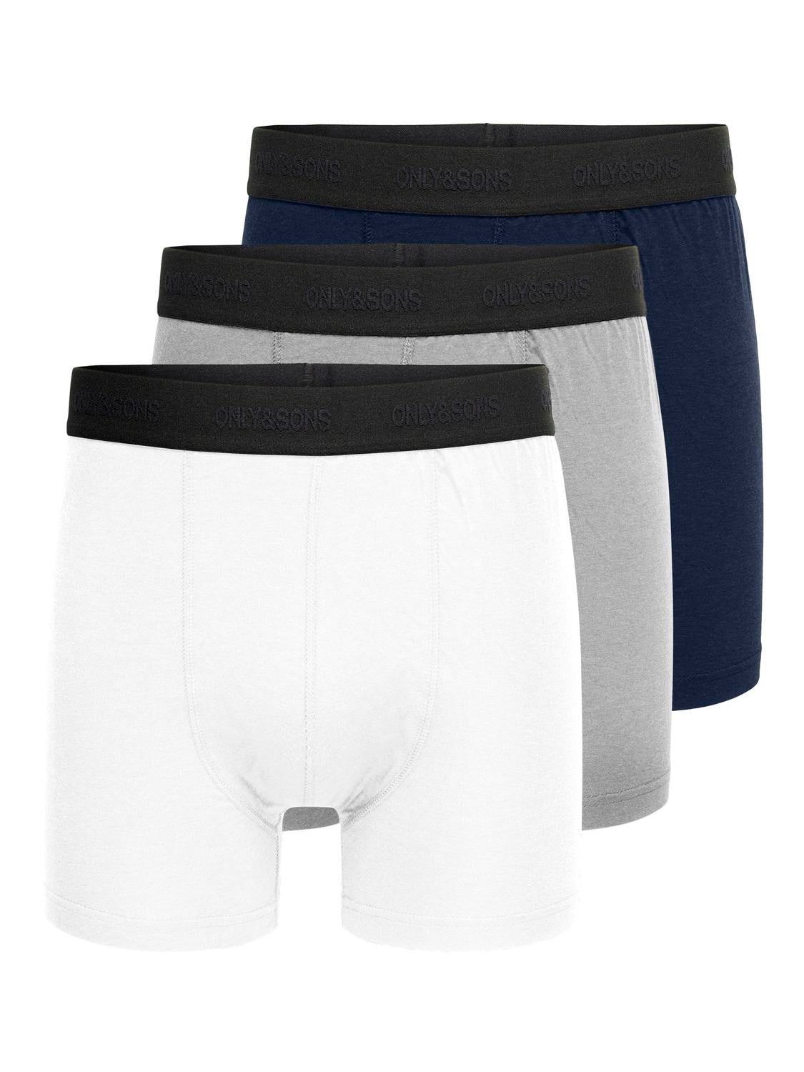 UNDERBUKSER - Onsfitz Bamboo Boxer Logo 3-Pack Noos -  - Hr Ravn