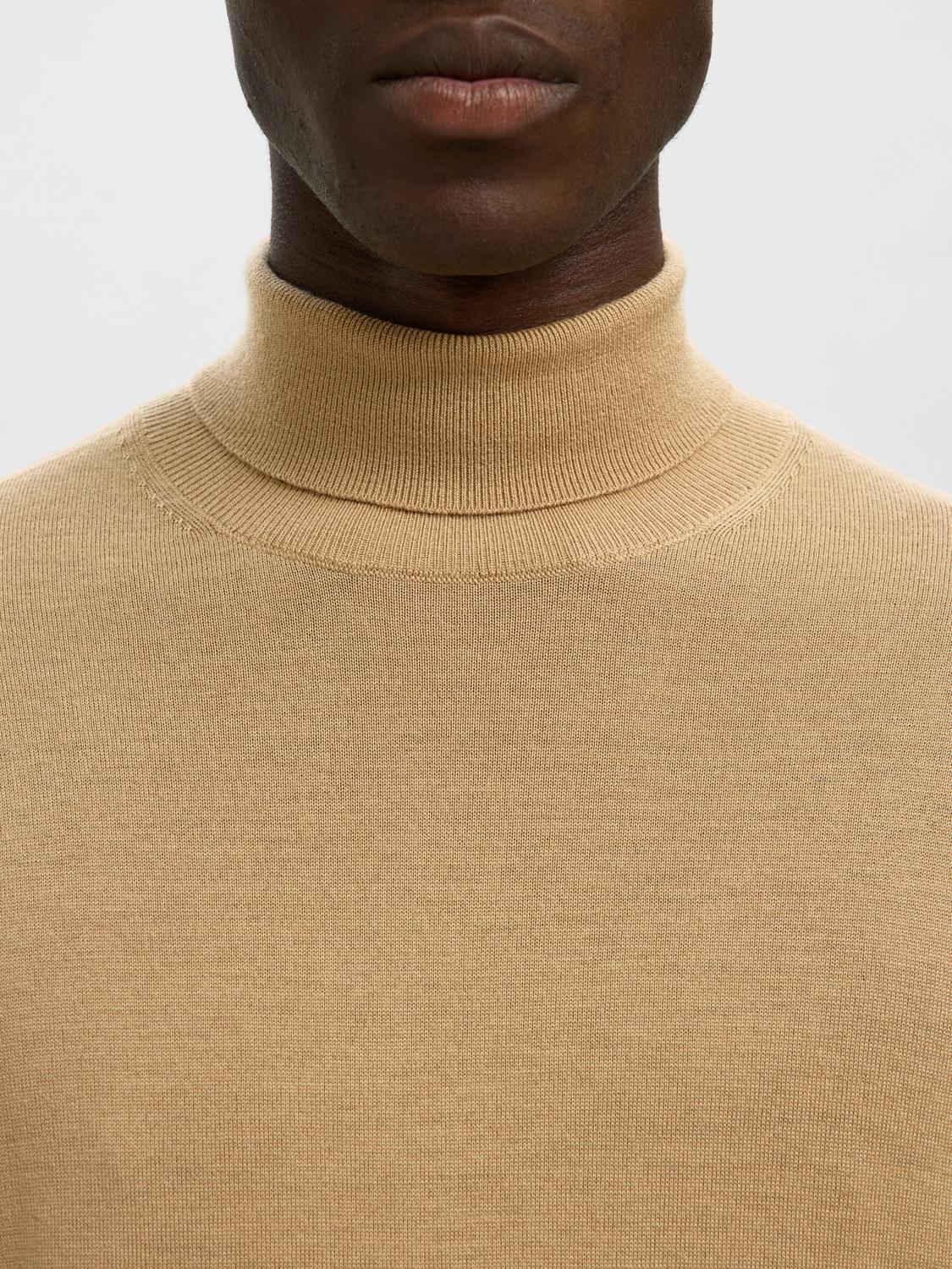 STRIK - Slhtray Ls Knit Merino Roll Neck Noos -  - Hr Ravn