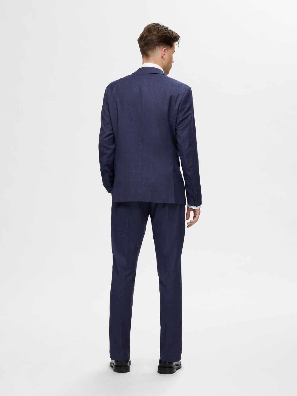 Blazers - Slhslim-Neil Dark Blue Check Blz Noos -  - Hr Ravn