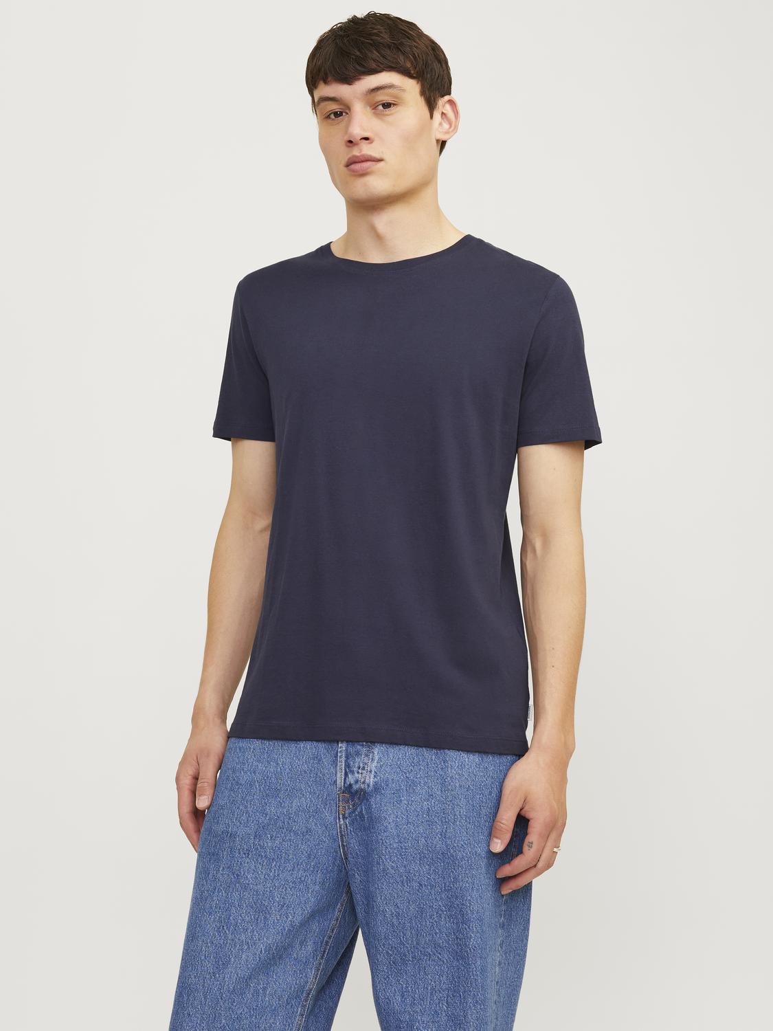 T-shirts - Jjeorganic Basic Tee Ss O-Ne 3Pk Mp Noos -  - Hr Ravn