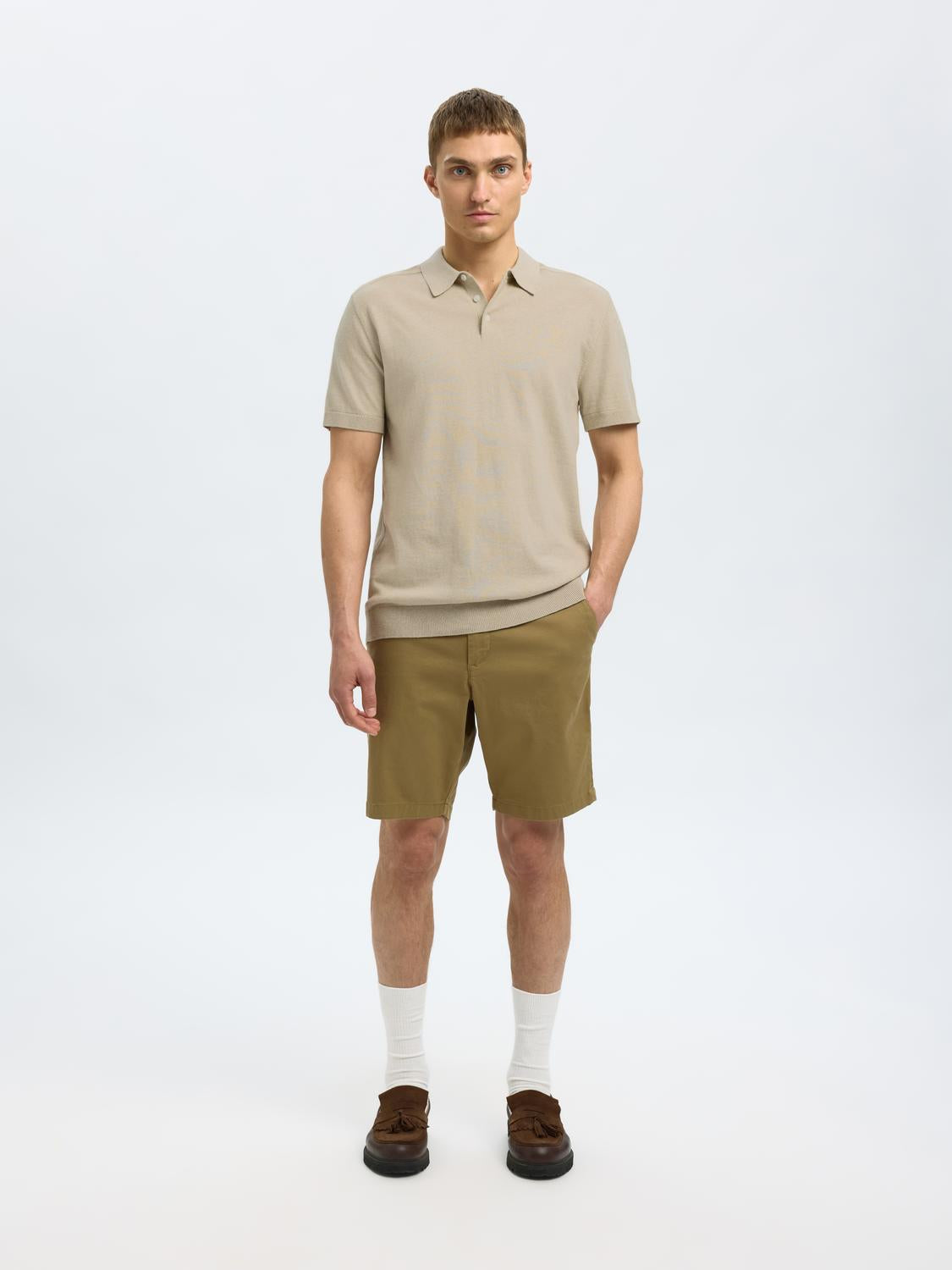 Slhberg Ss Knit Polo Noos